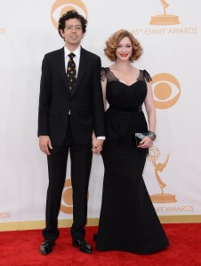 Geoffrey-Arend-Christina-Hendricks-held-hands-Emmys