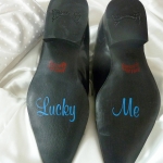 original_Lucky_Me_wedding_shoes_vinyl_sticker